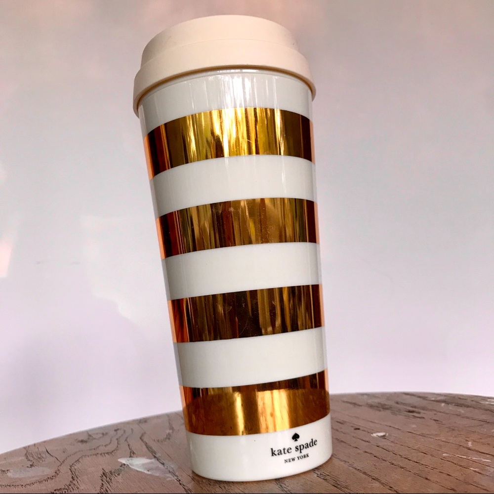 Kate Spade Golden Stripe Thermal Tumbler
